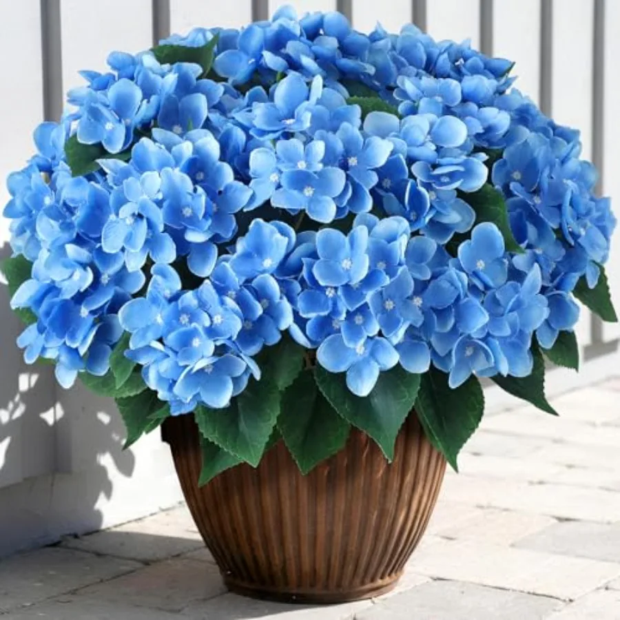 16 Bundles Artificial Hydrangea Flowers for Outdoor Decor Realistic Faux Silk Bouquets Sun-Resistant Fake Plants for Front Door
16 Bundles Artificial Hydrangea Flowers for Outdoor Decor Realistic Faux Silk Bouquets Sun-Resistant Fake Plants for Front Door