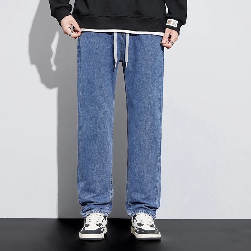 Jeans For Men Wide Leg Pants Loose Fit Straight Cut Blue New Jeans Pants Men Trousers Clothing Streetwear Elastic Waist
Jeans For Men Wide Leg Pants Loose Fit Straight Cut Blue New Jeans Pants Men Trousers Clothing Streetwear Elastic Waist