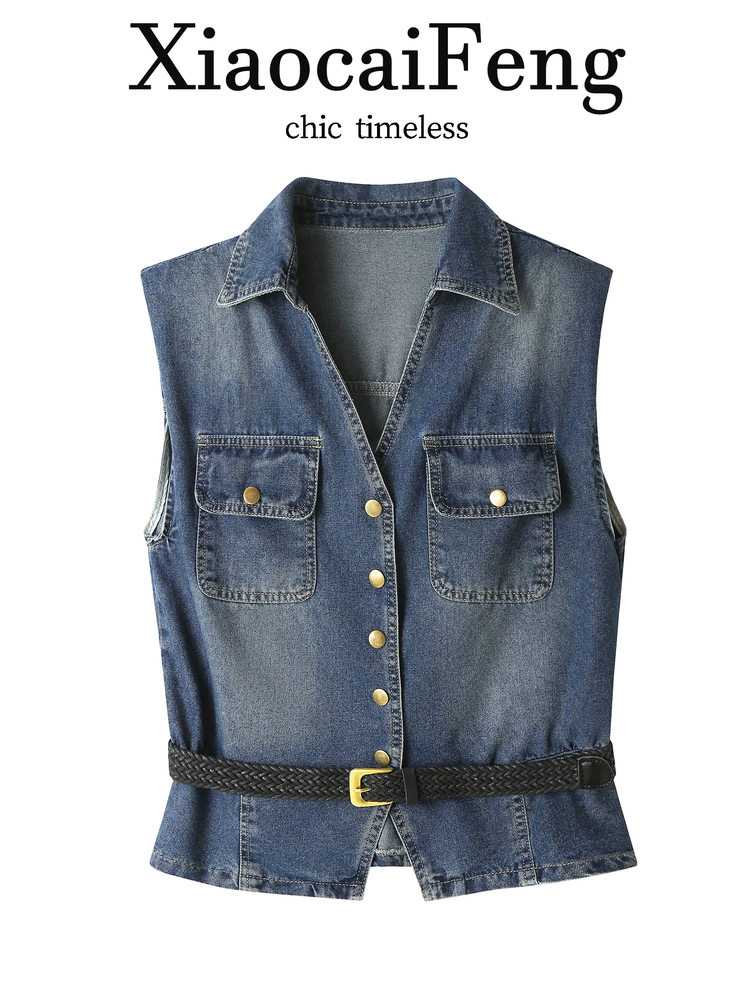 Retro Hong Kong Style Thin Denim Shirt Women's Summer Slimming Waistcoat Top Trendy Fly Sleeve Jeans Fabric Standard Fit
Retro Hong Kong Style Thin Denim Shirt Women's Summer Slimming Waistcoat Top Trendy Fly Sleeve Jeans Fabric Standard Fit