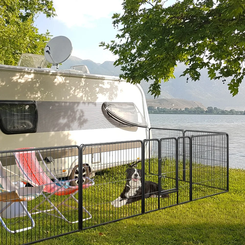 Dog Playpen Indoor Outdoor 8 Panel 32" Height Pet Fence for Puppy w/ Door
Dog Playpen Indoor Outdoor 8 Panel 32" Height Pet Fence for Puppy w/ Door