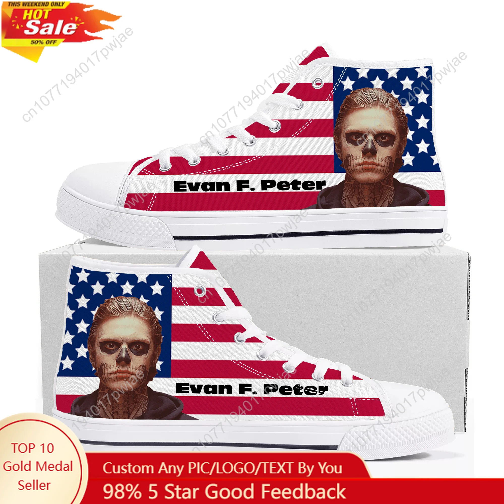 Evan Peters Actor High Top High Quality Sneakers Mens Womens Teenager Canvas Sneaker Ghana Hiking Casual Shoes Custom Shoes
Evan Peters Actor High Top High Quality Sneakers Mens Womens Teenager Canvas Sneaker Ghana Hiking Casual Shoes Custom Shoes