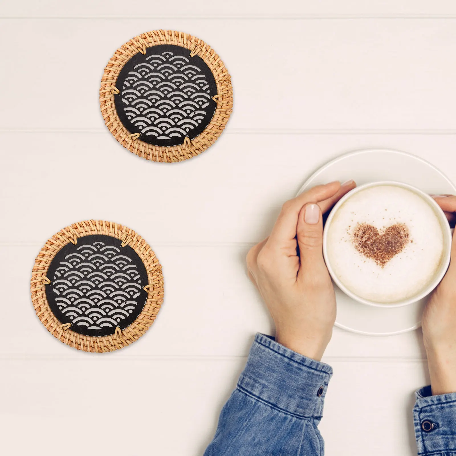 4pcs Woven Coasters Natural Rattan Cup Mats Anti-Slip Tableware Mat for Home Office Hotel Braided Cup Coaster Handmade Cushion
4pcs Woven Coasters Natural Rattan Cup Mats Anti-Slip Tableware Mat for Home Office Hotel Braided Cup Coaster Handmade Cushion