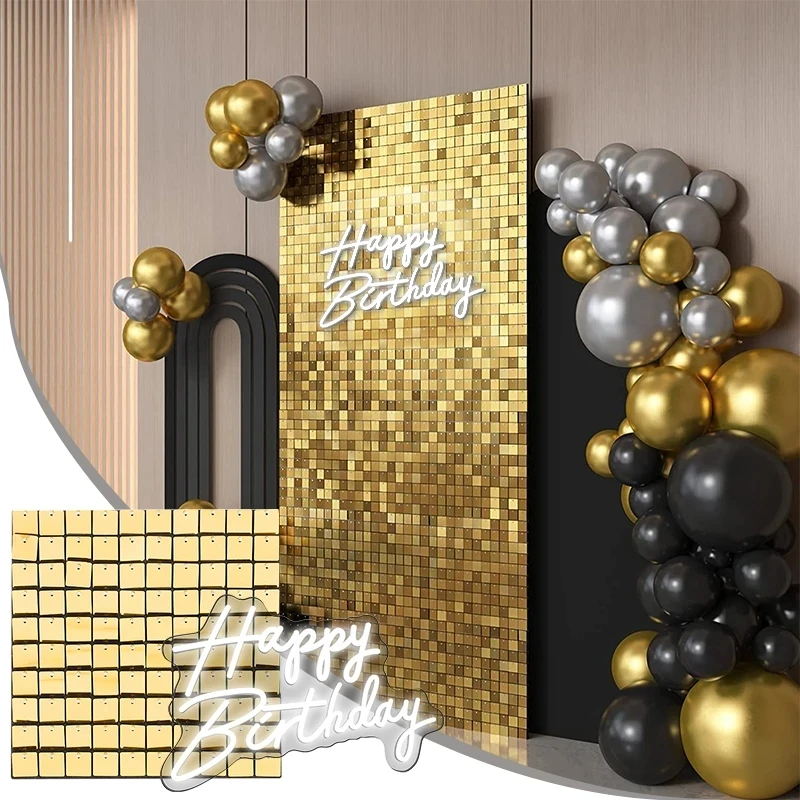 30x30cm Glitter Sequins Background Wall Panel Gold Square Transparent Snap Panel Wedding Birthday New Year Party Decoration
30x30cm Glitter Sequins Background Wall Panel Gold Square Transparent Snap Panel Wedding Birthday New Year Party Decoration