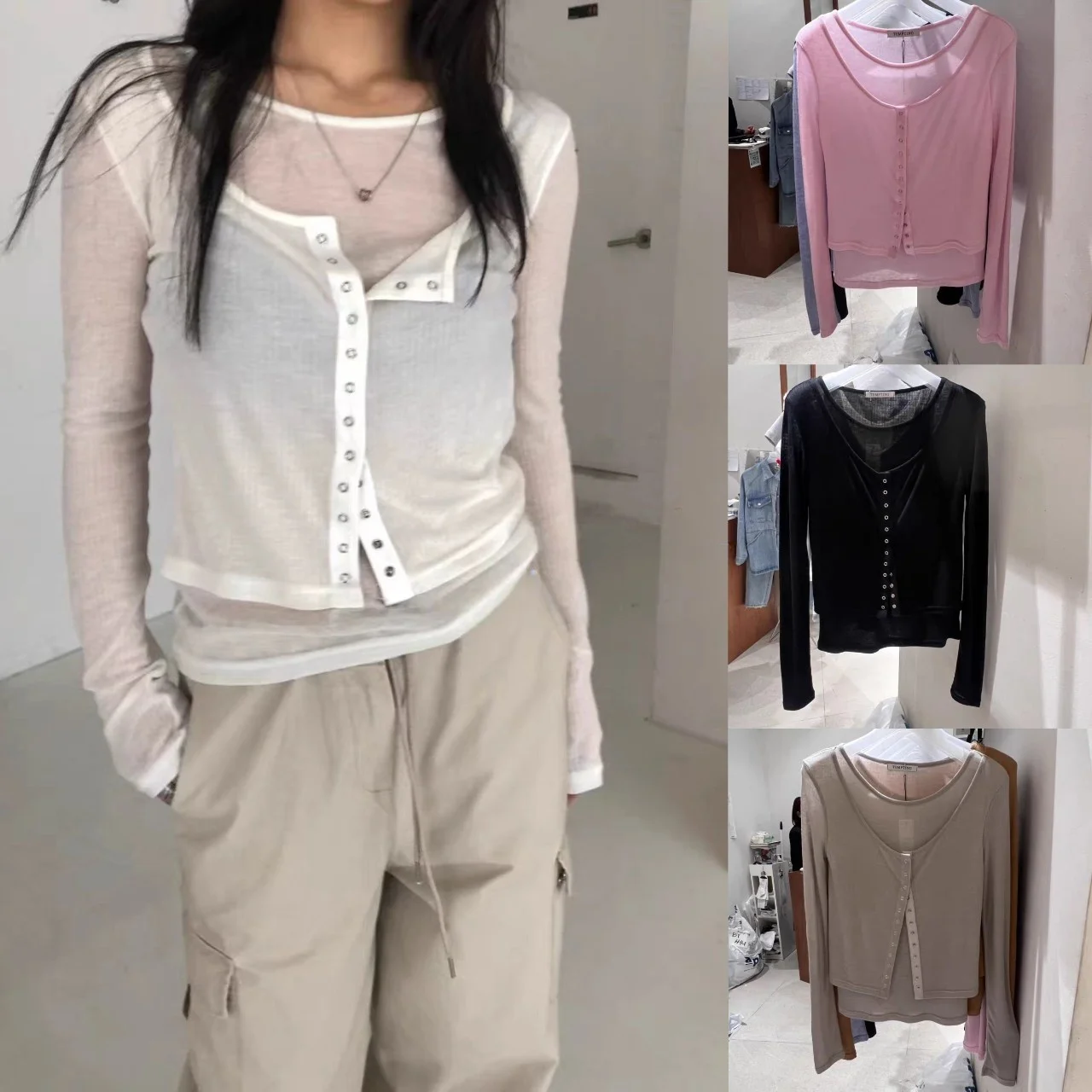 Trendy Women's Long Sleeve T-Shirt Base Shirt Summer Cotton Blend Comfortable Breathable round Neck T-Shirt for Daily Wear
Trendy Women's Long Sleeve T-Shirt Base Shirt Summer Cotton Blend Comfortable Breathable round Neck T-Shirt for Daily Wear