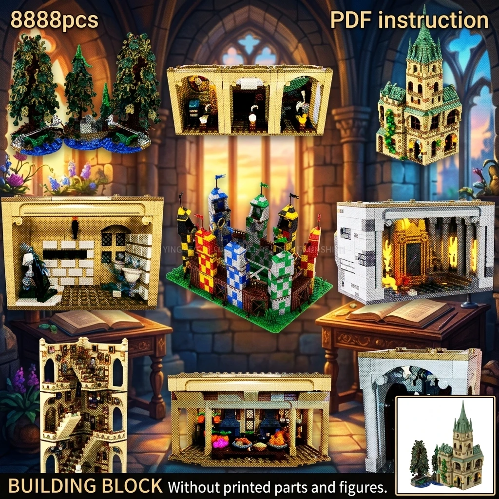 Building Blocks MOC Classic British Boarding School Expansion Gothic Castle Grand Staircase Stadium Diorama Adult Desk Decor
Building Blocks MOC Classic British Boarding School Expansion Gothic Castle Grand Staircase Stadium Diorama Adult Desk Decor