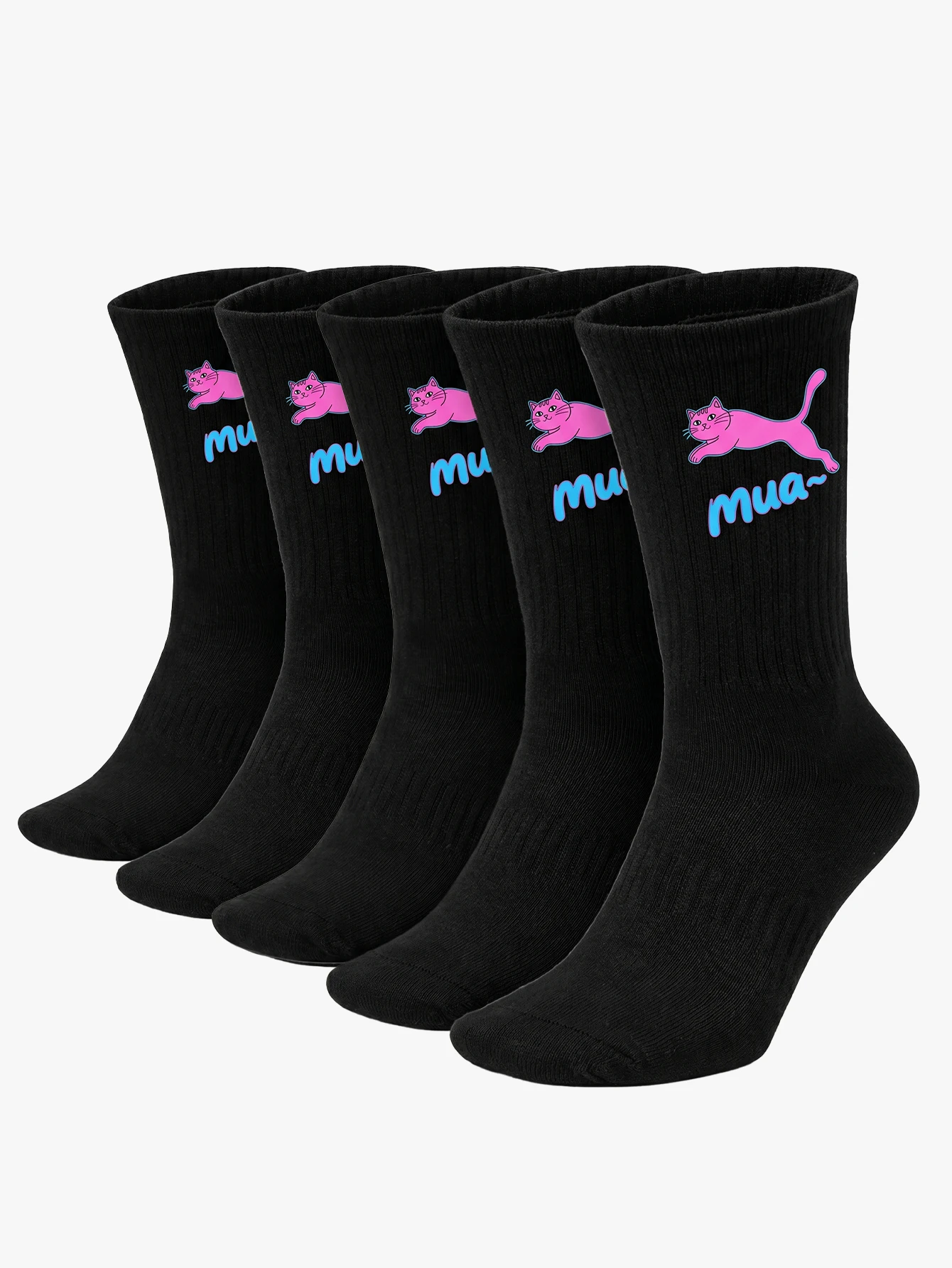 5 Pairs Men Black Minimal Sports Crew Socks, Soft & Comfortable
5 Pairs Men Black Minimal Sports Crew Socks, Soft & Comfortable