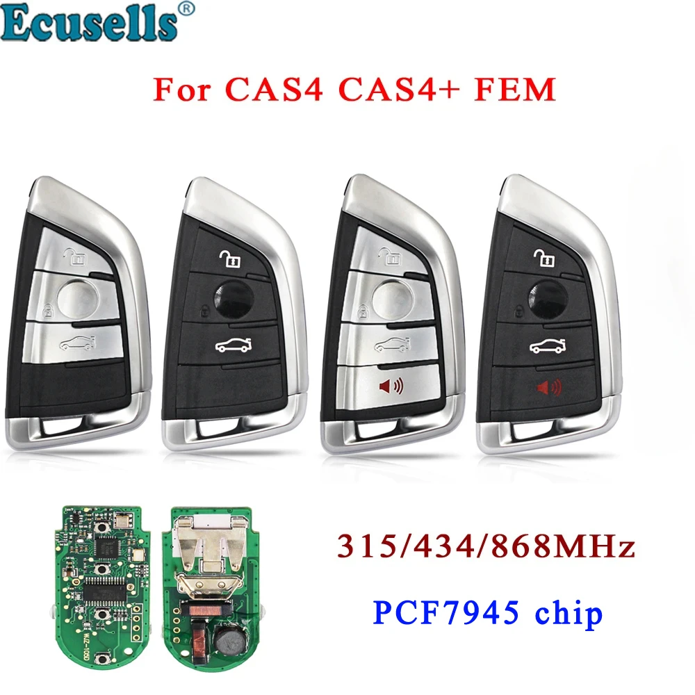 Ecusells 3/4 Buttons Smart Remote Car Key Fob 315/434/868 with PCF7945 Chip for BMW F FEM CAS4 CAS4+ 5 7 Series X5 X6
Ecusells 3/4 Buttons Smart Remote Car Key Fob 315/434/868 with PCF7945 Chip for BMW F FEM CAS4 CAS4+ 5 7 Series X5 X6