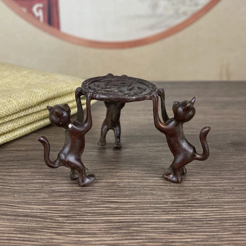 Three Cats Cover Small Tea Ceremony Incense Burner Iron Pot, Three Cats Japanese Style Pot Cover Holder
Three Cats Cover Small Tea Ceremony Incense Burner Iron Pot, Three Cats Japanese Style Pot Cover Holder