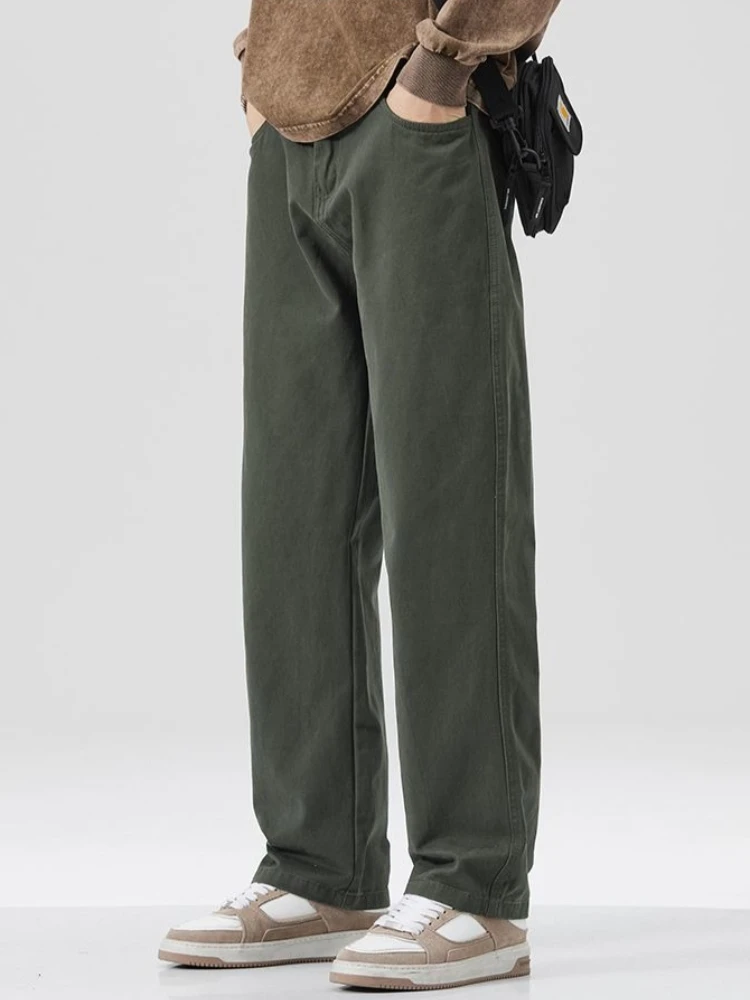 Мужские хлопковые повседневные брюки в американском стиле, минималистичные, прямого кроя, свободные, универсальные, для работы, новинка осени
Мужские хлопковые повседневные брюки в американском стиле, минималистичные, прямого кроя, свободные, универсальные, для работы, новинка осени