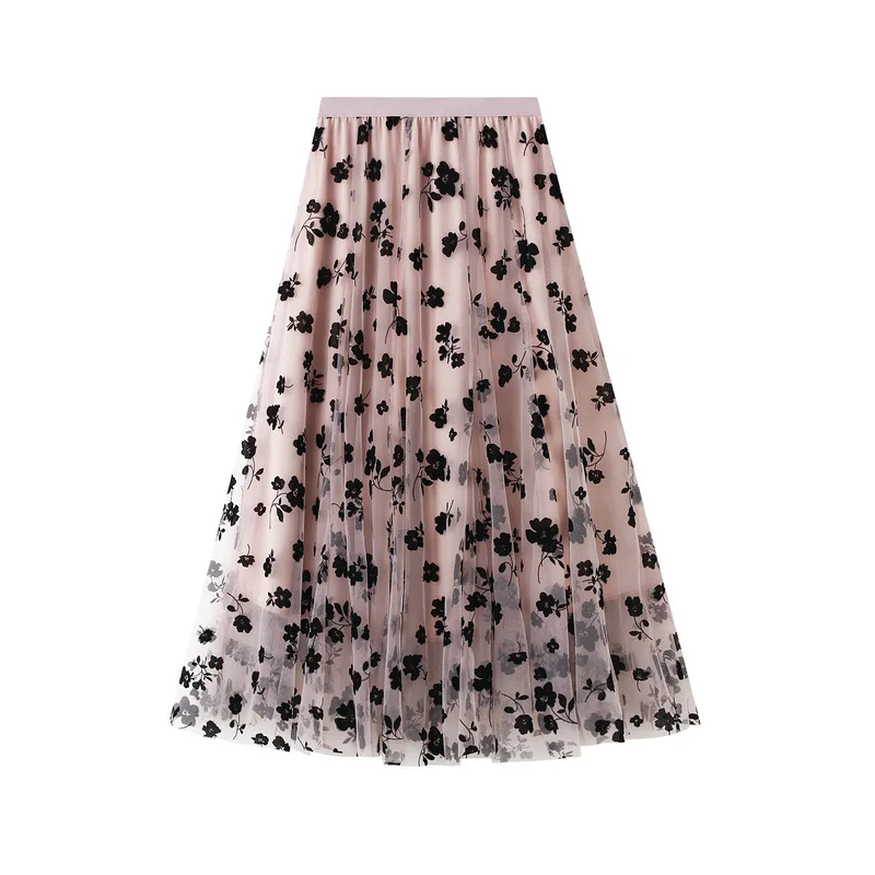 SISHION 2024 Spring Flocking Women Tulle Long Skirt VD3658 Black Pink Flowers Elastic Waist Fashion Pretty Mesh Skirts
SISHION 2024 Spring Flocking Women Tulle Long Skirt VD3658 Black Pink Flowers Elastic Waist Fashion Pretty Mesh Skirts