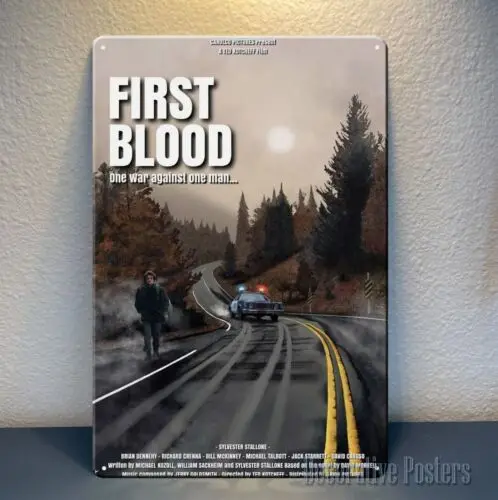 1f,First Blood Movie Metal Poster Tin Sign Sylvester 20x30cm Plate
1f,First Blood Movie Metal Poster Tin Sign Sylvester 20x30cm Plate