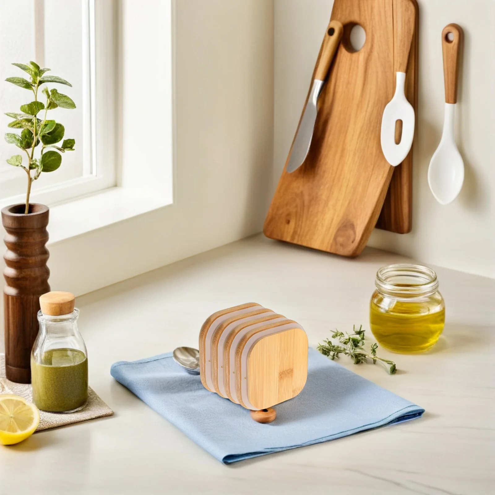 4Pcs Square Glass Container Lids Bamboo Airtight Seals for Dry Food Storage Tea Coffee Sugar Kitchen Jars Reusable Silicone Ring
4Pcs Square Glass Container Lids Bamboo Airtight Seals for Dry Food Storage Tea Coffee Sugar Kitchen Jars Reusable Silicone Ring