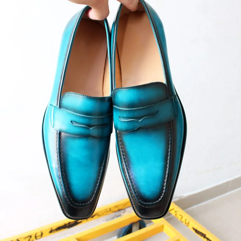 Мужские лоферы из натуральной кожи, стильные двухцветные удобные слипоны, подходящие для повседневного бизнеса и свадебных мероприятий 
Мужские лоферы из натуральной кожи, стильные двухцветные удобные слипоны, подходящие для повседневного бизнеса и свадебных мероприятий