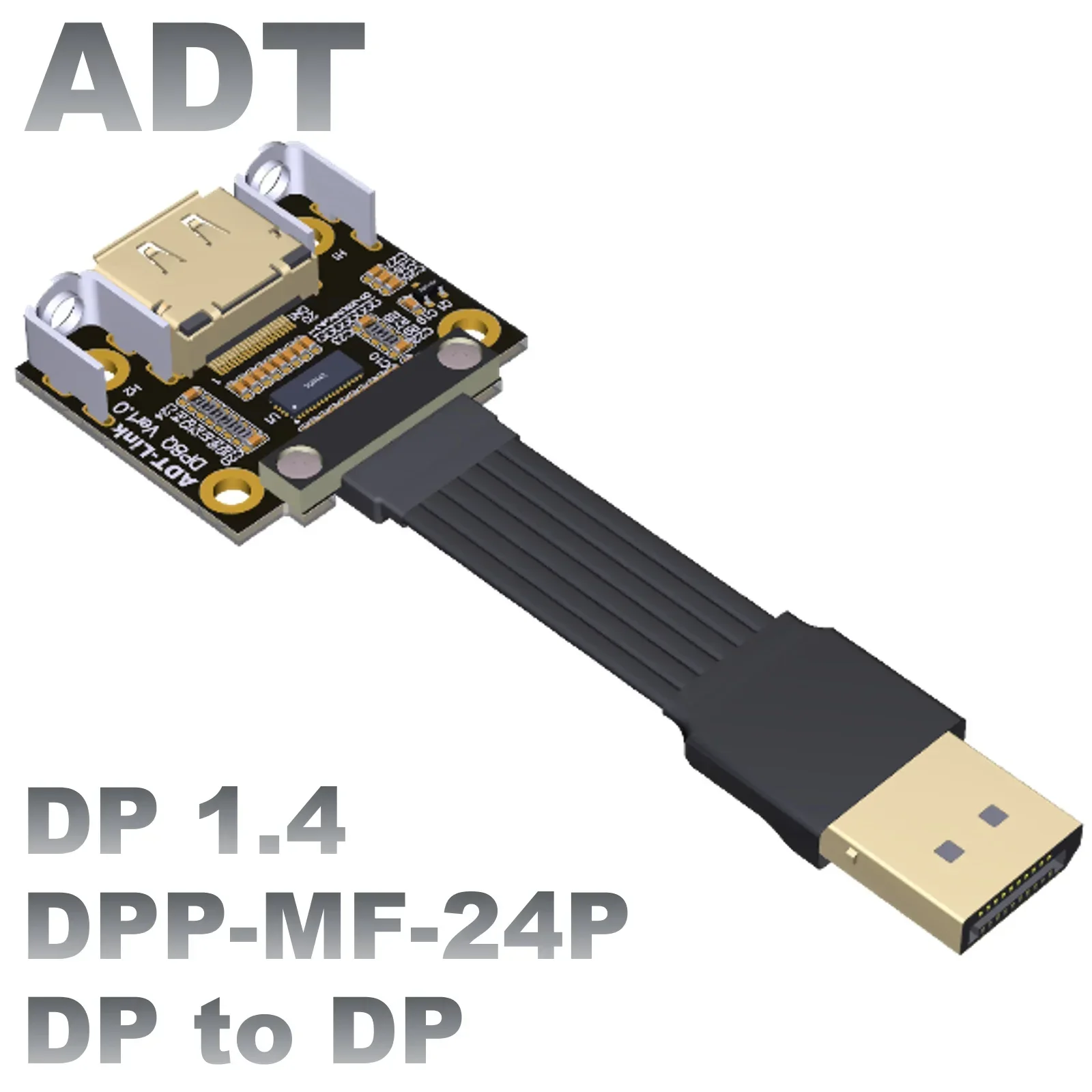 DP Male to Female Extension Cable Displayport DP1.4 Corner Connection Flat Thin Soft Graphics Card Connection cable ADT
DP Male to Female Extension Cable Displayport DP1.4 Corner Connection Flat Thin Soft Graphics Card Connection cable ADT
