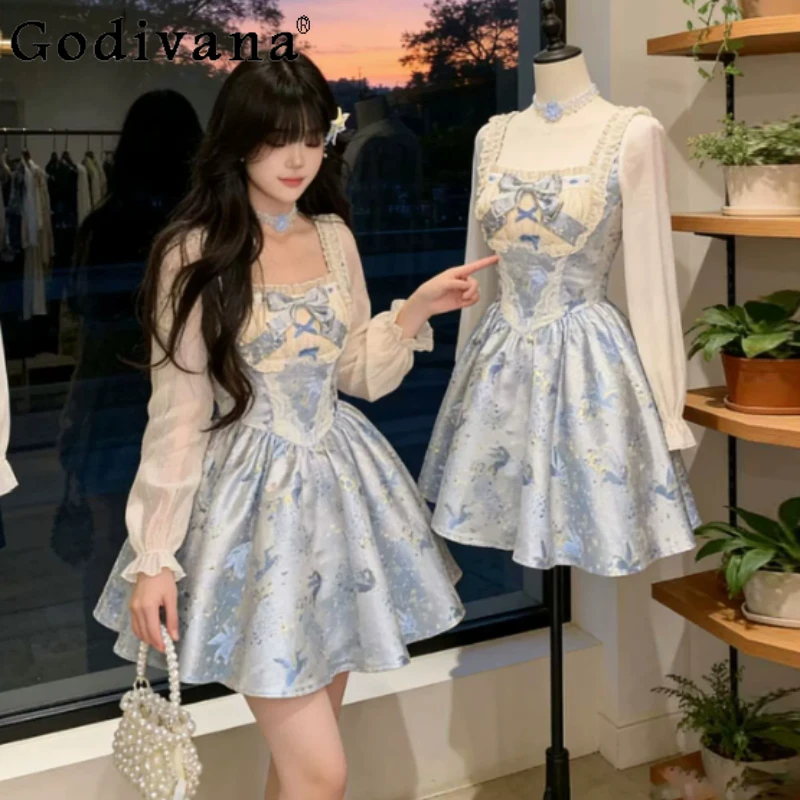 Large Size French Sweet Lantern Sleeve Square Neck Long Sleeve Dress Women Spring Summer High Waist A-line Princess Dresses
Large Size French Sweet Lantern Sleeve Square Neck Long Sleeve Dress Women Spring Summer High Waist A-line Princess Dresses
