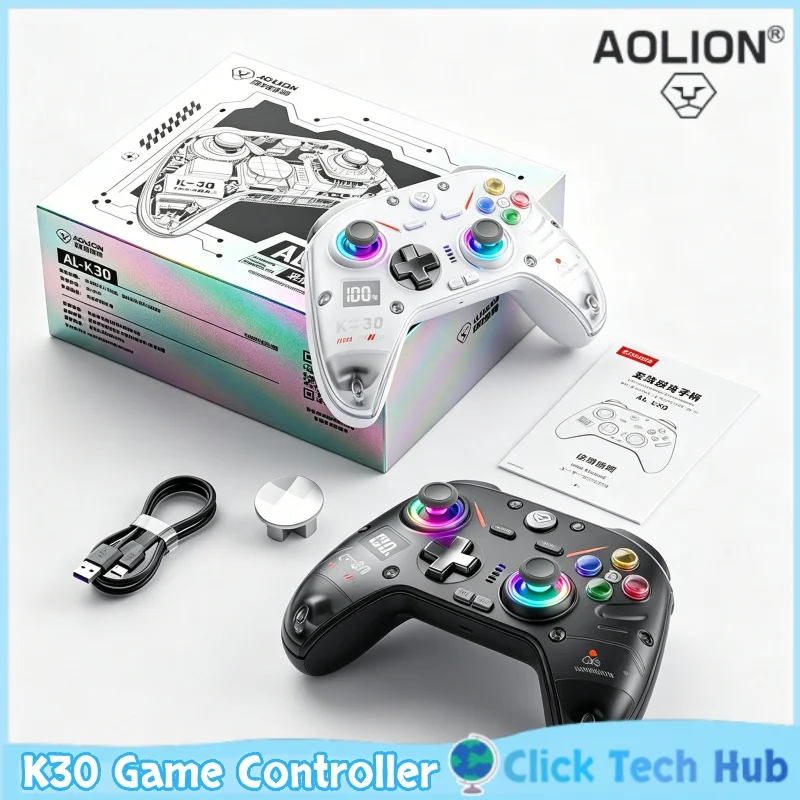 AOLION K30 Gaming Controller Wireless Bluetooth Xbox/NS Hall for PC Steam Switch Controller ns2 Mobile iPad Android Controller
AOLION K30 Gaming Controller Wireless Bluetooth Xbox/NS Hall for PC Steam Switch Controller ns2 Mobile iPad Android Controller