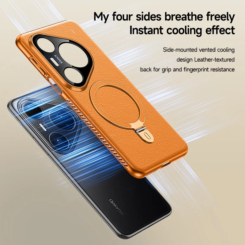 Fashion Vegan Leather Phone Case For HuaWei Pura 70 Pro 80 Ultra Magnetic Wireless Charger Shell Shockproof Holder Back Cover
Fashion Vegan Leather Phone Case For HuaWei Pura 70 Pro 80 Ultra Magnetic Wireless Charger Shell Shockproof Holder Back Cover