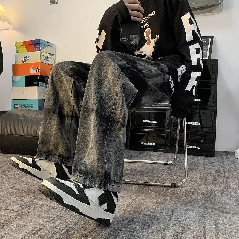 Tie-Dye Straight Leg Men's Jeans Loose Fit Hip Hop Casual Pants mid Waist Zipper Closure Summer Trend Youth Fashion
Tie-Dye Straight Leg Men's Jeans Loose Fit Hip Hop Casual Pants mid Waist Zipper Closure Summer Trend Youth Fashion