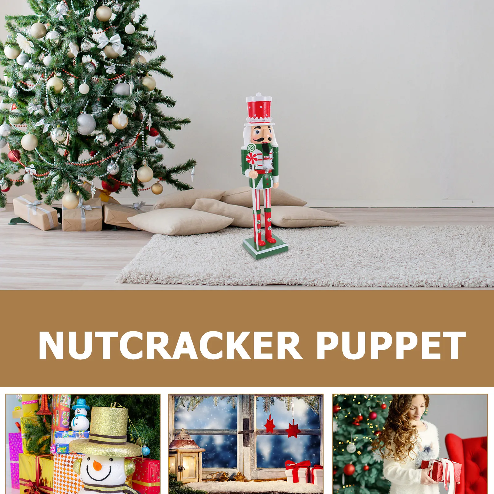 Wooden Nutcracker Soldier Christmas Puppet Hand Crafted Classic Holiday Ornament for Living Room Study Desktop Decoration
Wooden Nutcracker Soldier Christmas Puppet Hand Crafted Classic Holiday Ornament for Living Room Study Desktop Decoration