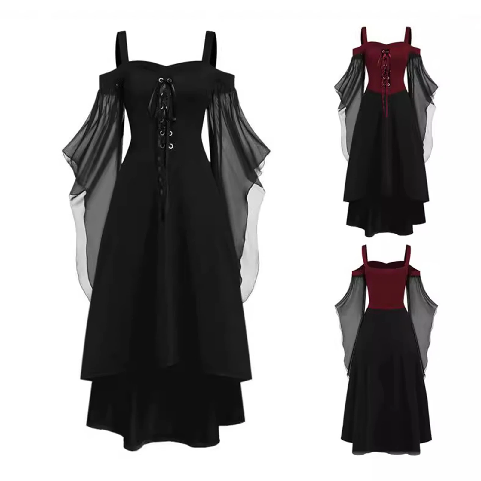 Renaissance Dress For Women Medieval Gothic Lace Up Fairy Dress Square Neck Plus Size Irregular Hem Halloween Cosplay Dresses
Renaissance Dress For Women Medieval Gothic Lace Up Fairy Dress Square Neck Plus Size Irregular Hem Halloween Cosplay Dresses