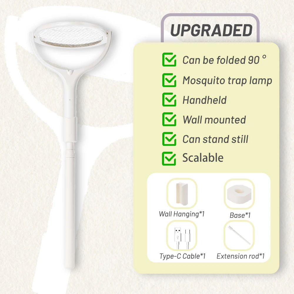3500V 6in1 Mosquito Killer Lamp Multicunctional Angle Adjustable Bug Zapper Electric USB Rechargeable Mosquito Fly Bat Swatter
3500V 6in1 Mosquito Killer Lamp Multicunctional Angle Adjustable Bug Zapper Electric USB Rechargeable Mosquito Fly Bat Swatter