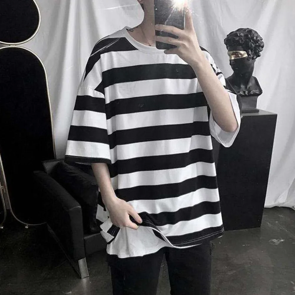 Casual Striped Mens T-Shirt Casual Mens Blouse Boyfriend Oversize Casual Round Neck Clothes Shirt Short Sleeve
Casual Striped Mens T-Shirt Casual Mens Blouse Boyfriend Oversize Casual Round Neck Clothes Shirt Short Sleeve