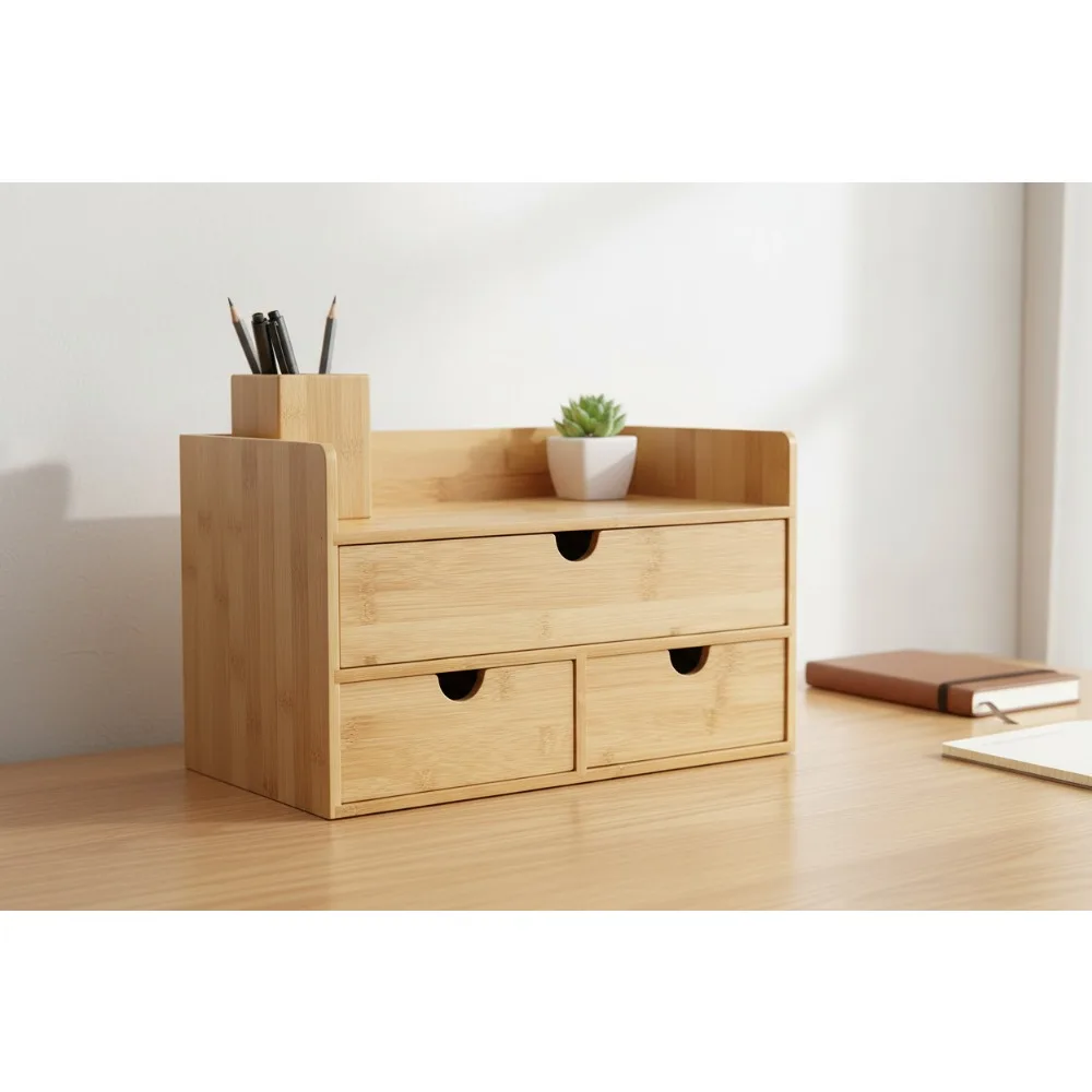 Бамбуковый настольный органайзер с 3-мя ящиками и полкой — компактный ящик для хранения туалетного столика для офиса и дома
Бамбуковый настольный органайзер с 3-мя ящиками и полкой — компактный ящик для хранения туалетного столика для офиса и дома