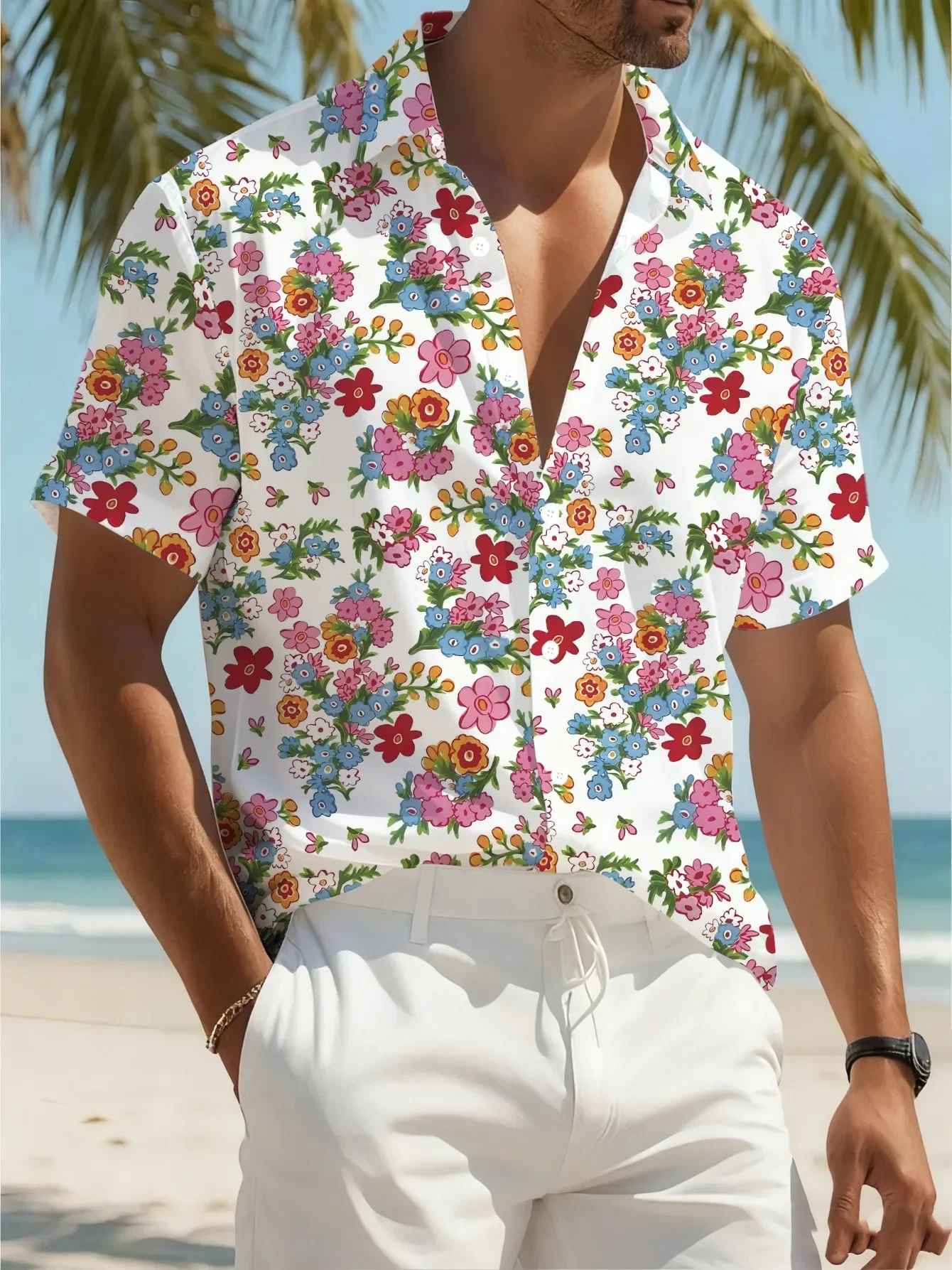 Summer High Street Bold Print Men's Hawaiian Shirt Casual Man Short Sleeve Fashion Street Style Holiday Beach Wear
Summer High Street Bold Print Men's Hawaiian Shirt Casual Man Short Sleeve Fashion Street Style Holiday Beach Wear