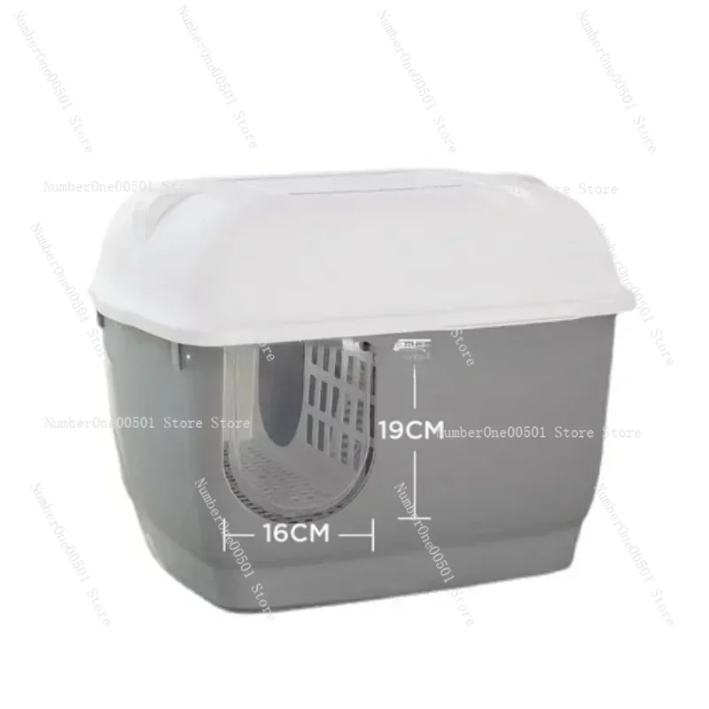 Fully enclosed large size cat toilet pet products, large household space, long channel cat litter basin,
Fully enclosed large size cat toilet pet products, large household space, long channel cat litter basin,