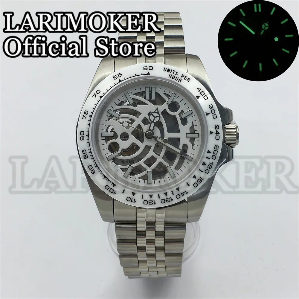 LARIMOKER NH70 automatic watch Green luminous 40mm waterproof ceramic white bezel sapphire glass stainless steel strap
LARIMOKER NH70 automatic watch Green luminous 40mm waterproof ceramic white bezel sapphire glass stainless steel strap