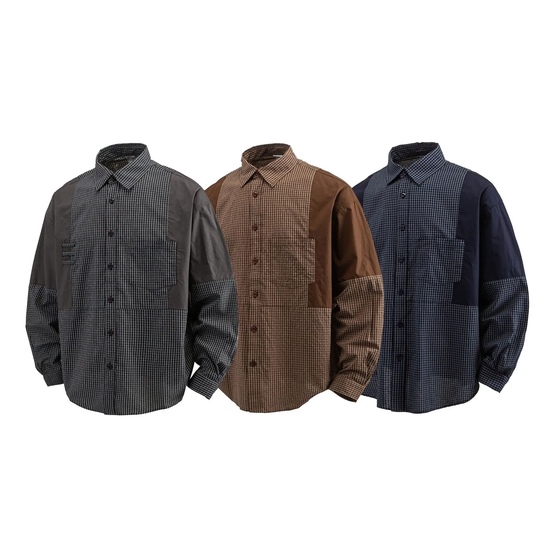 Men's Japanese Streetwear Fashion Splice Plaid Casual Loose Long Sleeve Oversize Shirts Cityboy Spring Autumn Blouses
Men's Japanese Streetwear Fashion Splice Plaid Casual Loose Long Sleeve Oversize Shirts Cityboy Spring Autumn Blouses