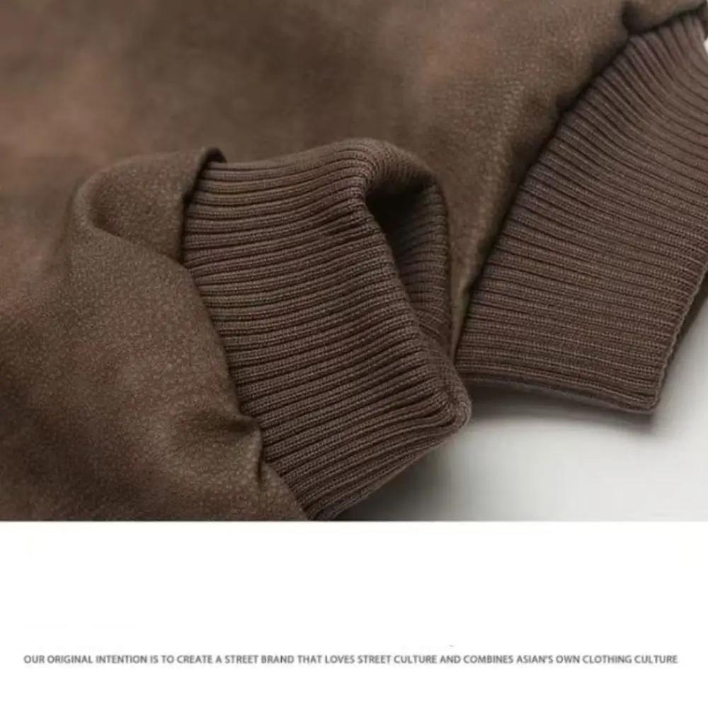 Casual Clothing Loose Fit Men Jackets Solid Color Thick Turn Down Collar Jacket Warm Long Sleeves Flight Jacket Autumn Winter
Casual Clothing Loose Fit Men Jackets Solid Color Thick Turn Down Collar Jacket Warm Long Sleeves Flight Jacket Autumn Winter