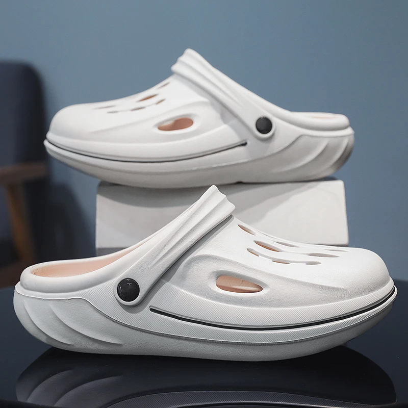 Мужские уличные сандалии-шлепанцы для пляжа, дышащие, из ЭВА, мягкие, летние, повседневные, садовые, пляжные тапочки
Мужские уличные сандалии-шлепанцы для пляжа, дышащие, из ЭВА, мягкие, летние, повседневные, садовые, пляжные тапочки