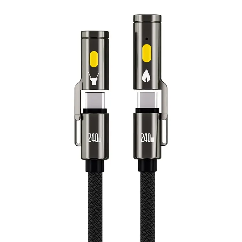 Кабель Type-C 240W с LED-фонариком и зажигалкой, нейлоновая оплетка, быстрая зарядка, доставка за 24 часа, для устройств с разъемом Type-C
Кабель Type-C 240W с LED-фонариком и зажигалкой, нейлоновая оплетка, быстрая зарядка, доставка за 24 часа, для устройств с разъемом Type-C