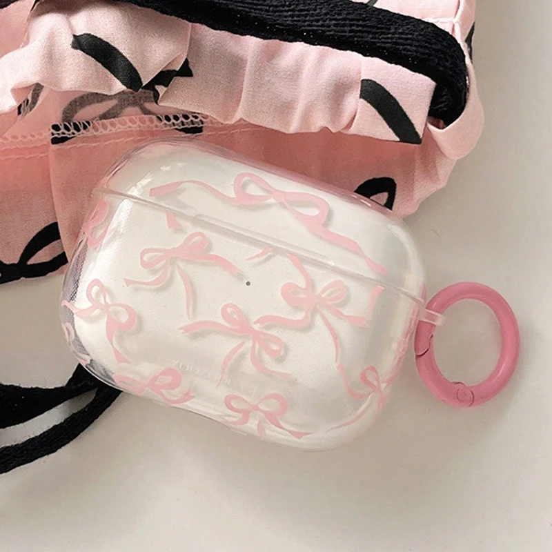 Pink Bow Case for Airpods 1/2/3/4 Soft Protective Case Bluetooth Wireless Earphone Cover for Airpods Pro 2 Case with Keyring
Pink Bow Case for Airpods 1/2/3/4 Soft Protective Case Bluetooth Wireless Earphone Cover for Airpods Pro 2 Case with Keyring