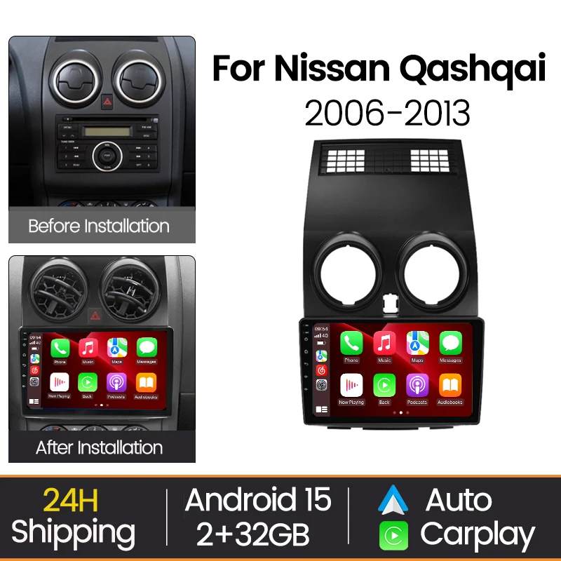 Wireless CarPlay Android Auto Car Radio for Nissan Qashqai J10 2006 - 2013 GPS Intelligent Systems Stereo Multimedia Autoradio
Wireless CarPlay Android Auto Car Radio for Nissan Qashqai J10 2006 - 2013 GPS Intelligent Systems Stereo Multimedia Autoradio
