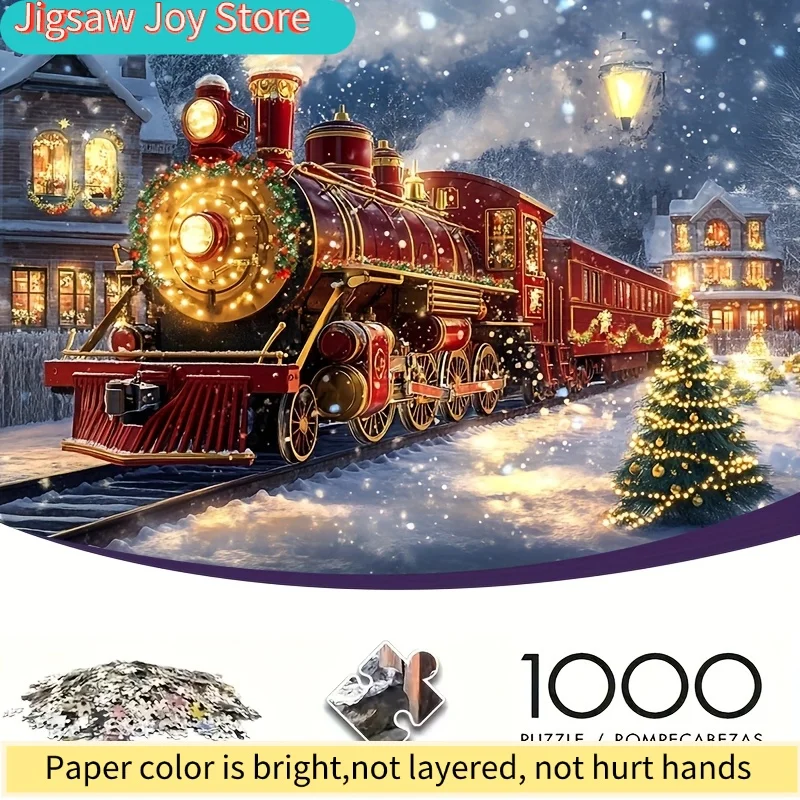 Large Christmas Train Jigsaw Puzzle for & Families - 50.04x70.1 cm Winter Locomotive Model with , Challenging DIY Puzzle Book
Large Christmas Train Jigsaw Puzzle for & Families - 50.04x70.1 cm Winter Locomotive Model with , Challenging DIY Puzzle Book