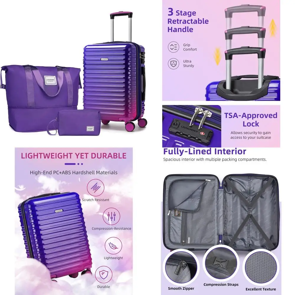 Расширяемый чемодан Midnight Berry 20, жесткий замок TSA, чемодан для ручной клади из ПК + АБС-пластика для женщин
Расширяемый чемодан Midnight Berry 20, жесткий замок TSA, чемодан для ручной клади из ПК + АБС-пластика для женщин