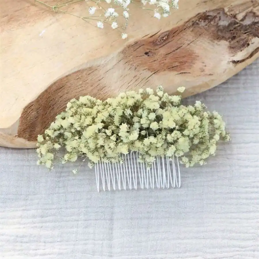 Preserved Babys Breath Hair Comb Elegant Floral Bridal Wedding Hairpiece For Party Daily Wear
Preserved Babys Breath Hair Comb Elegant Floral Bridal Wedding Hairpiece For Party Daily Wear