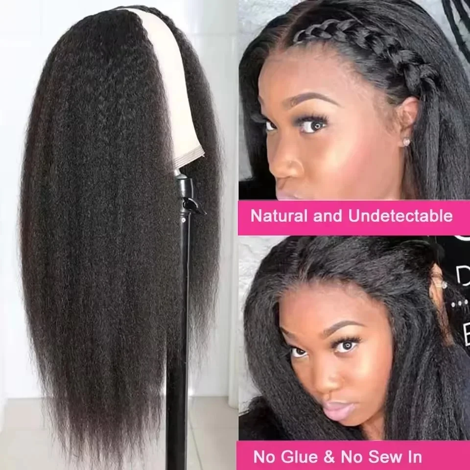 V Part Kinky Straight Wig Human Hair 210 Density 32 36 Inch V Shape Clip in Half Wigs No Leave Out No Sew In Wig Natural Color
V Part Kinky Straight Wig Human Hair 210 Density 32 36 Inch V Shape Clip in Half Wigs No Leave Out No Sew In Wig Natural Color