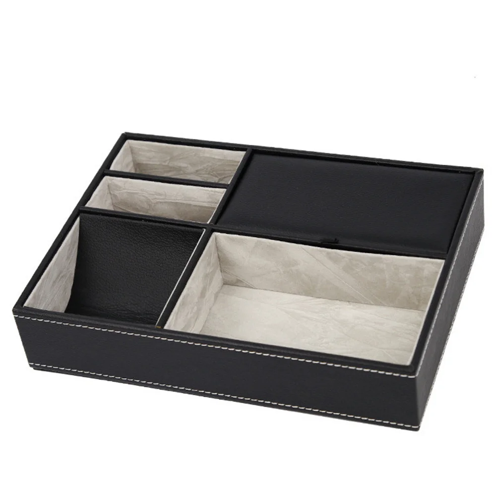 5 Compartment Storage Box Black 25.7X18.7X5.2Cm Mdf Pu Material For Home Office Hotel Organizer Gadgets Cosmetics Tools Stuff
5 Compartment Storage Box Black 25.7X18.7X5.2Cm Mdf Pu Material For Home Office Hotel Organizer Gadgets Cosmetics Tools Stuff