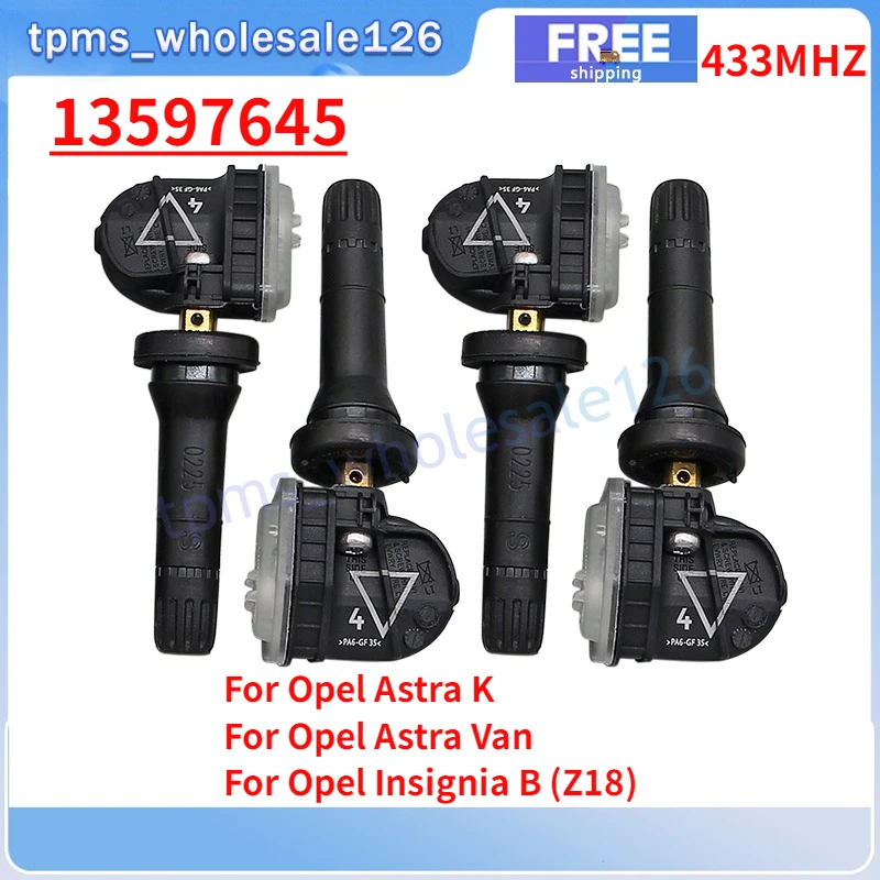 4PCS/Lot TPMS 13597645 For 2019-2022 Opel Astra K Van Insignia B (Z18) Tire Pressure Monitor System Sensor 433MHZ
4PCS/Lot TPMS 13597645 For 2019-2022 Opel Astra K Van Insignia B (Z18) Tire Pressure Monitor System Sensor 433MHZ