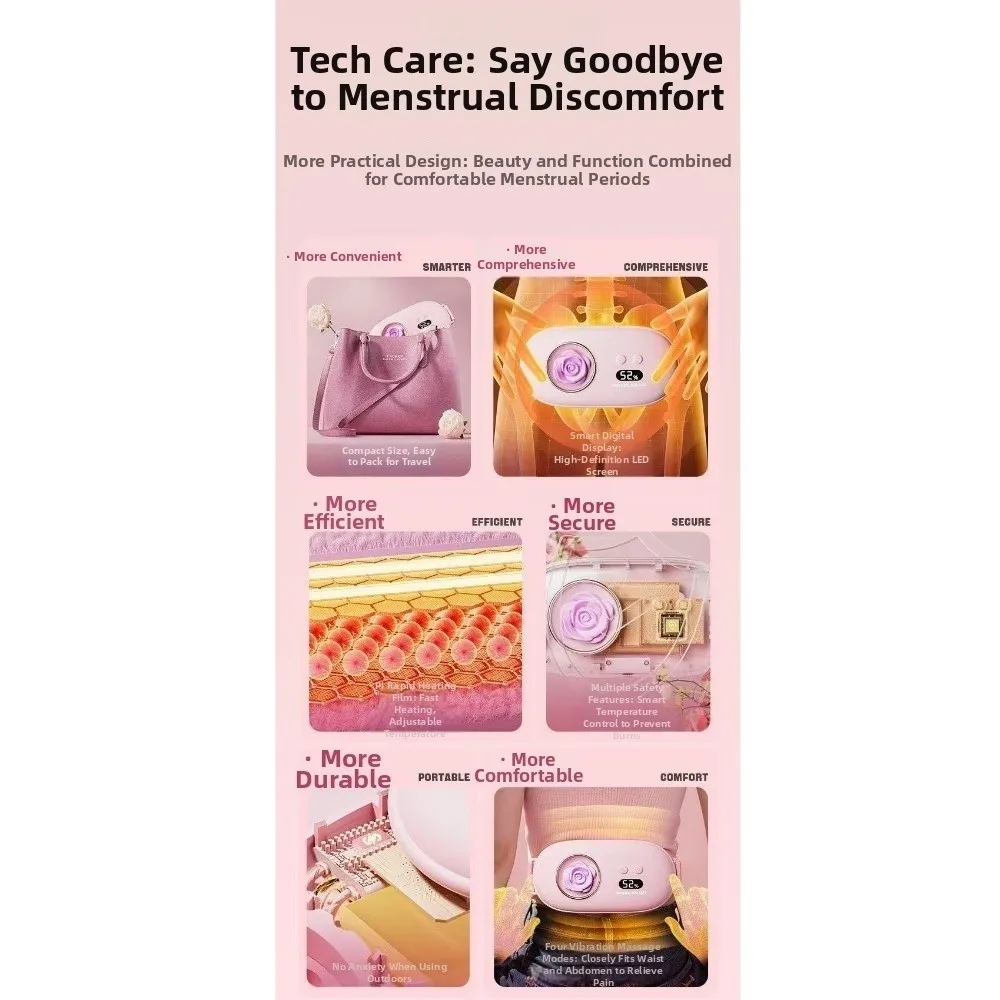 USB Charging Portable Menstrual Heating Pad Warmth Adjustment Abdomen Waist Heating Massage Pad Comfortable for 5V1800mAh
USB Charging Portable Menstrual Heating Pad Warmth Adjustment Abdomen Waist Heating Massage Pad Comfortable for 5V1800mAh