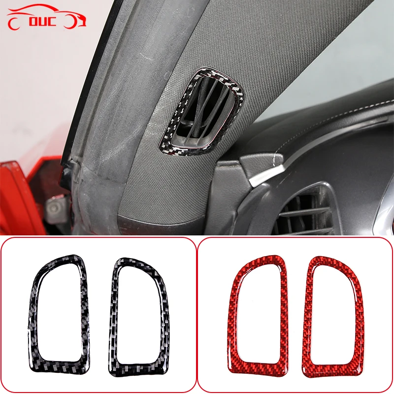 Carbon Fiber Car A Pillar Air Outlet Bezel Trim Ring Frame Stickers Inner Garnish Styling For Chevrolet Corvette C7 2014-2019
Carbon Fiber Car A Pillar Air Outlet Bezel Trim Ring Frame Stickers Inner Garnish Styling For Chevrolet Corvette C7 2014-2019