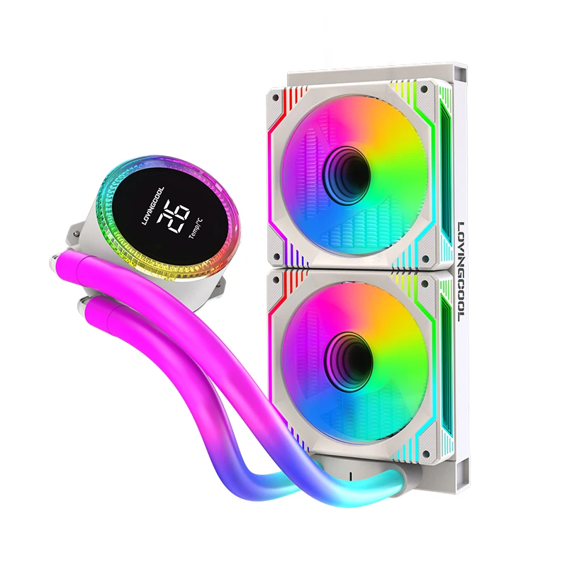 High-End 240mm Liquid Cooling AIO Cooler ARGB Gaming PC CPU Water Cooling Fan Application with LCD Temperature Display
High-End 240mm Liquid Cooling AIO Cooler ARGB Gaming PC CPU Water Cooling Fan Application with LCD Temperature Display