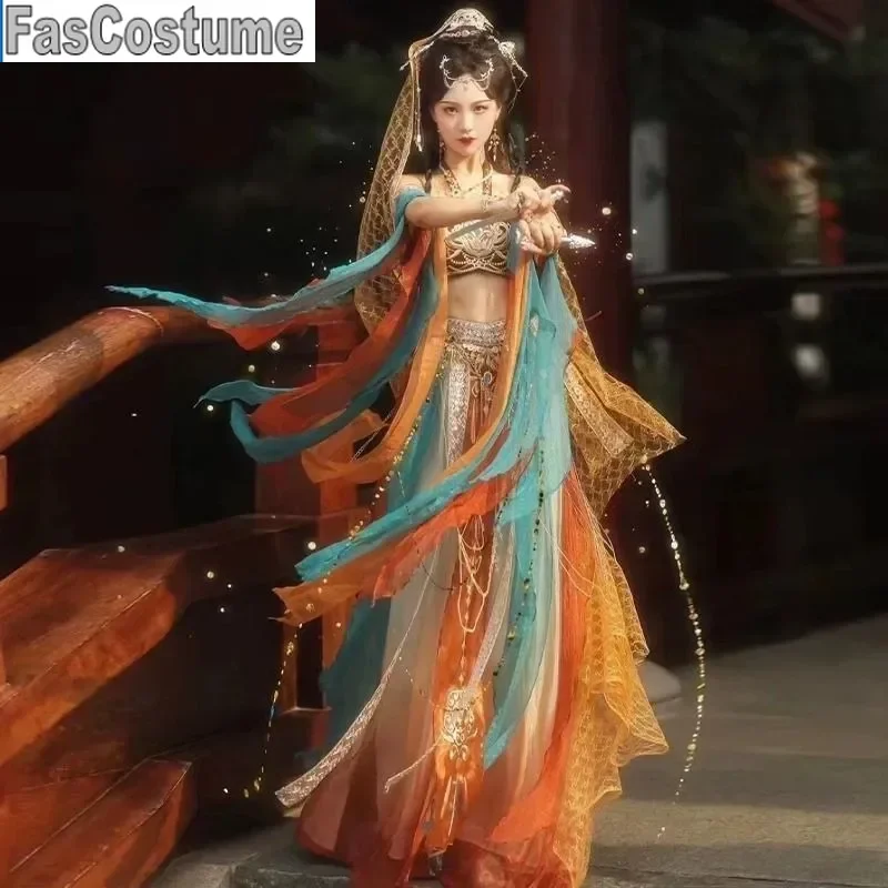 FasCostume Dunhuang Hanfu Female DancingHan Elements Tianzhu Princess Western RegionsGoddessКитайский традиционный костюм в экзотическом стиле
FasCostume Dunhuang Hanfu Female DancingHan Elements Tianzhu Princess Western RegionsGoddessКитайский традиционный костюм в экзотическом стиле