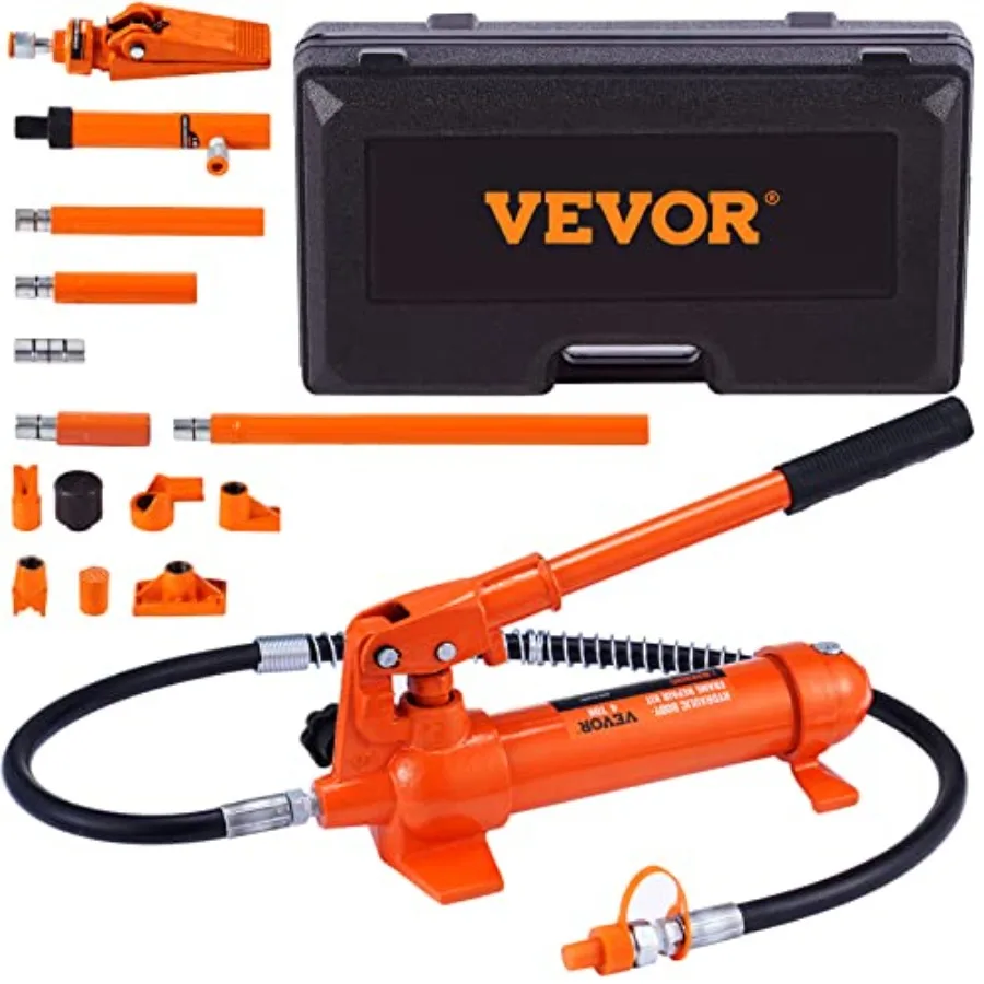 4 Ton Porta Power Kit Portable Hydraulic Jack with 3.9 ft/1.2 m Oil Hose Auto Body Frame Repair Kit with Storage Case for Car R
4 Ton Porta Power Kit Portable Hydraulic Jack with 3.9 ft/1.2 m Oil Hose Auto Body Frame Repair Kit with Storage Case for Car R