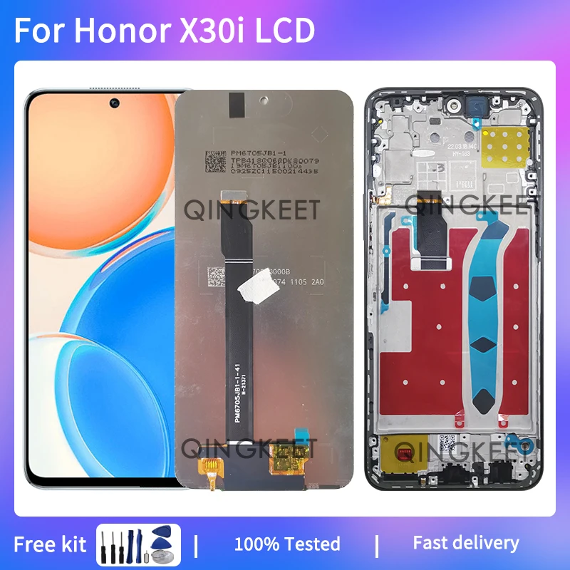 Новинка 6,7, ЖК-дисплей для Honor X30i, цифровой преобразователь сенсорного экрана в сборе для Huawei X30i, телефон с рамкой
Новинка 6,7, ЖК-дисплей для Honor X30i, цифровой преобразователь сенсорного экрана в сборе для Huawei X30i, телефон с рамкой