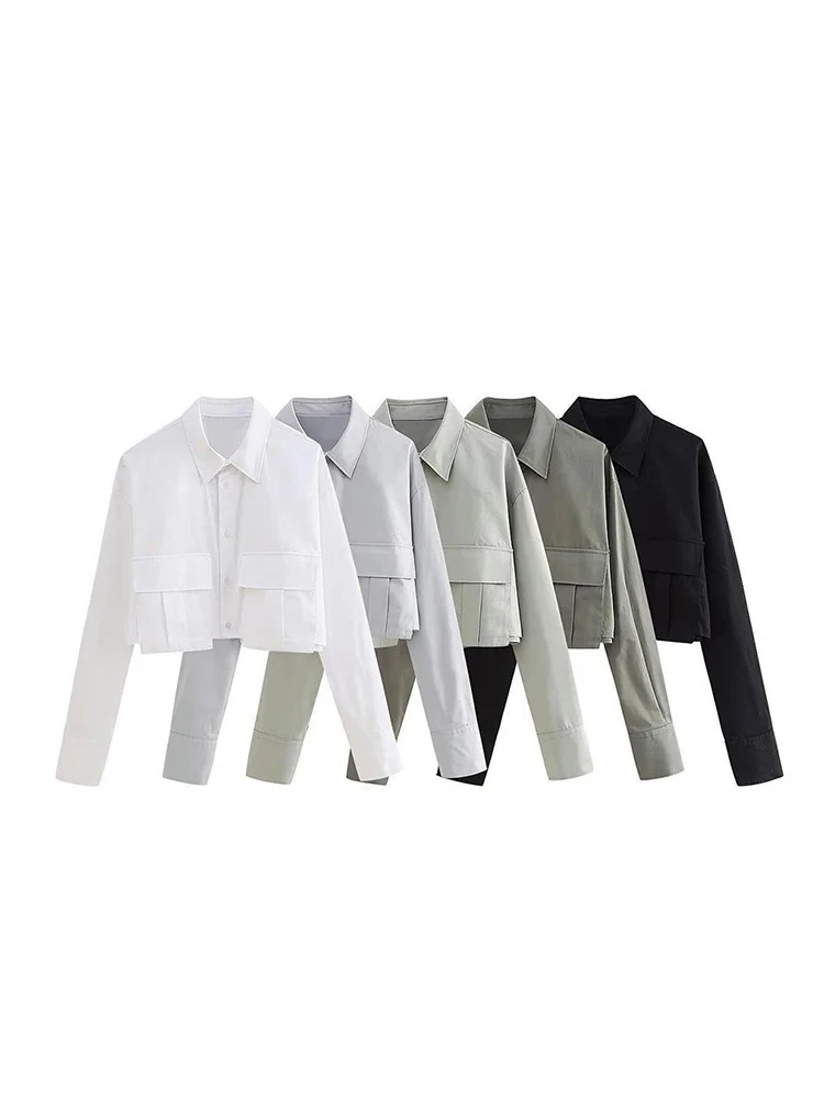 Женская модная рубашка с воротником и накладными карманами Универсальная рубашка с длинными рукавами и одной пуговицей в винтажном стиле Повседневная рубашка для поездок на работу
Женская модная рубашка с воротником и накладными карманами Универсальная рубашка с длинными рукавами и одной пуговицей в винтажном стиле Повседневная рубашка для поездок на работу