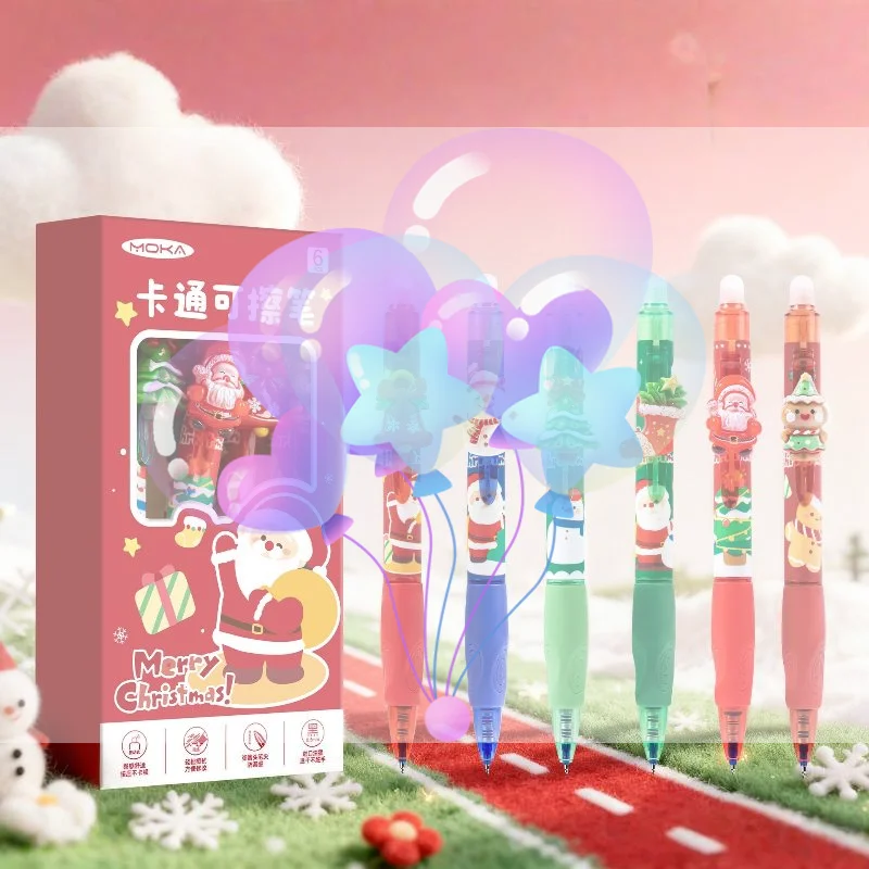 6 шт., стираемые гелевые ручки с рисунком рождественской тематики, кавайные быстросохнущие ручки с гладкими синими чернилами, нейтральные ручки, студенческие канцелярские принадлежности, подарок
6 шт., стираемые гелевые ручки с рисунком рождественской тематики, кавайные быстросохнущие ручки с гладкими синими чернилами, нейтральные ручки, студенческие канцелярские принадлежности, подарок